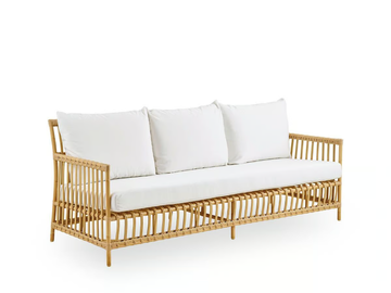CHARLOTTENBORG EXTERIOR - 3 seater garden sofa in Alu-Rattan and ArtFibre by Sika Design - view 2